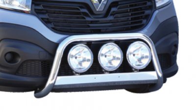 Låg frontbåge i Rostfritt stål till Opel Vivaro 2015-