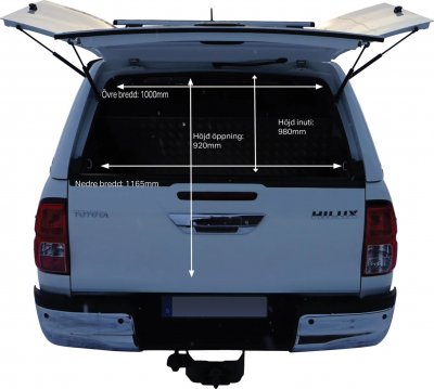 Flakkåpa Alpha CMX till Toyota Hilux (Dubbelhytt) från 2021-