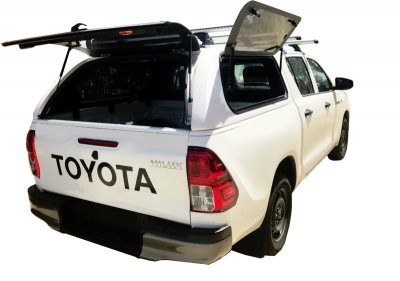 Flakkåpa med öppningsbara rutor till Toyota Hilux (X-Cab) från 2016-