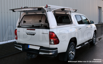 Force Pro flakkåpa med öppningsbara sidoluckor till Toyota Hilux (X-Cab) från 2016-