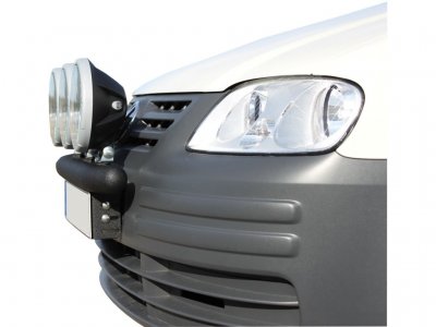 Extraljusfäste i Rostfritt stål för 3 extraljus till VW Caddy 2004-2010