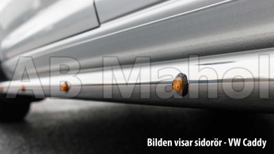 Sidorör Slash Cut med dekorsteg till VW Transporter T5/T6 2003-/10-/16-