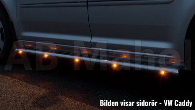 Sidorör med dekorsteg och LED till Audi Q3 från 2011-2018