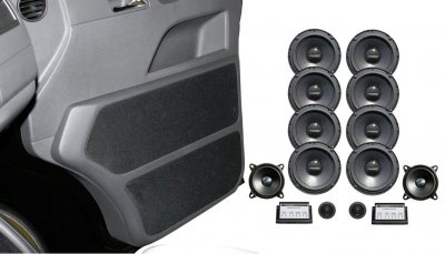 Dörrsidor inkl. 4 st 6,5"-högtalare till VW Transporter T5 2003- & 2010-2015