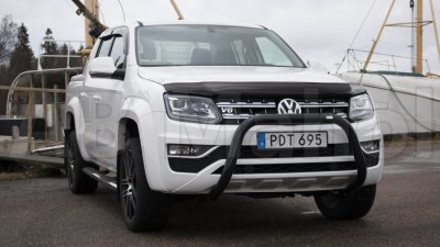 Låg svartlackerad Frontbåge till VW Amarok V6 2017-