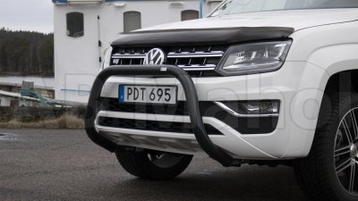 Låg svartlackerad Frontbåge till VW Amarok V6 2017-