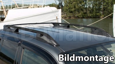 Takrails i svarteloxerad aluminium till VW Amarok 2011-