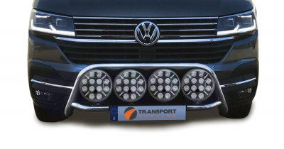 Låg frontbåge i Rostfritt stål till Volkswagen Transporter T6.1 från 2020-2024