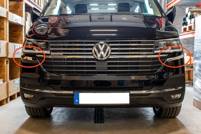 Strålkastardetaljer Volkswagen Transporter T6.1 från 2020-2024