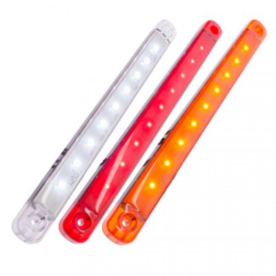 Slimmat Positionsljus 9xDiod 12V-24V 238x20,6x10,4 mm