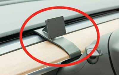 Mobilhållare Tesla Model Y från 2020- | Montering framför ratten