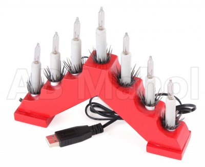 Adventsljusstake med USB-kontakt 12/24V