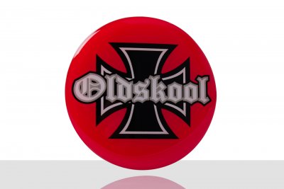 3D Dome Dekal - Oldskool Cross