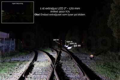 LED-extraljus Elite X71 - 170 mm, 70 W, 11000 lm, 9-32 V