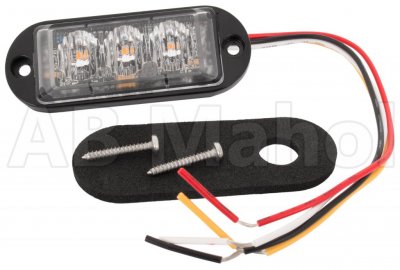 Slimmat blixtljus 3xLED ECE R65 - 12-24 V