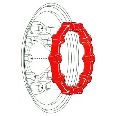 Safe Wheel - Hjulmuttersäkringsring för 19,5"-fälgar