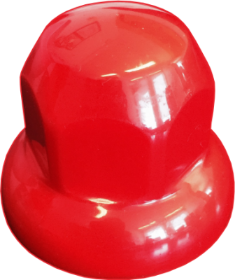 Mutterkåpa i kromad/svart/vit/röd/blå plast 32/33 mm