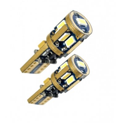 Ledlampa med 9 st dioder Xenonvit T10/W5W