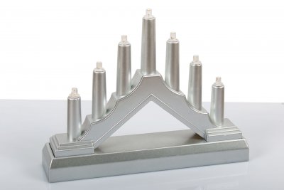 Adventsljusstake Silver batteridriven