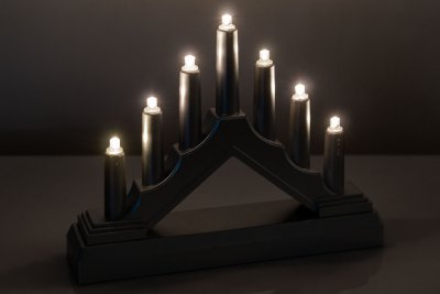 Adventsljusstake Silver batteridriven