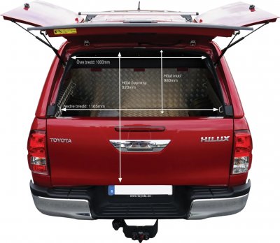 Flakkåpa Alpha CMX till Toyota Hilux från 2016-2021