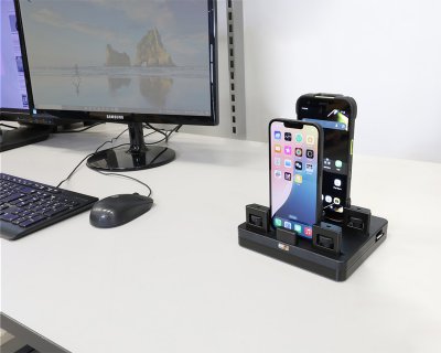 ProAdapt laddningsdocka för bord – Dubbel USB-C för smartphones och handdatorer