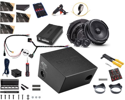 Högtalarpaket fram, DSP Ljudprocessor, Slutsteg & Subwoofer Volkswagen Caravelle T6 från 2016-2019