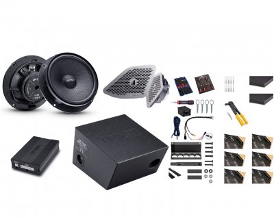 Högtalarpaket fram, DSP Ljudprocessor, Slutsteg & Subwoofer till Volkswagen Caravelle T6.1 från 2019-2024