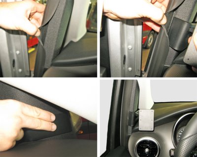 Mobilhållare Mercedes EQV 2020- | För montering på vänster A-stolpe
