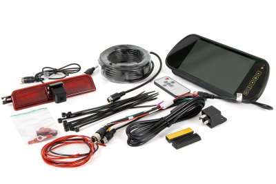 Komplett kit med kamera, backspegelskärm samt kabel till Volkswagen Caddy från 2004-2020.