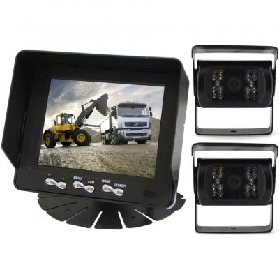 Backkamerasystem 5" monitor inkl. 2 kameror