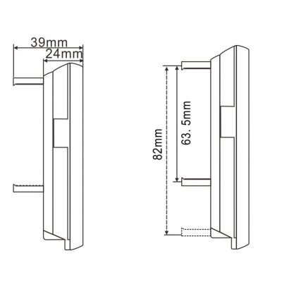 Backkamerasystem 7" backspegelmonitor inkl. en utstickande kameramodul