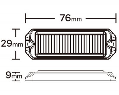 Blixtljus LEDSON Astro3 - Mått