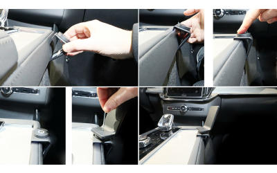 Montering av mobilhållare till Volvo XC90 från 2025- | För montering på mittkonsolen