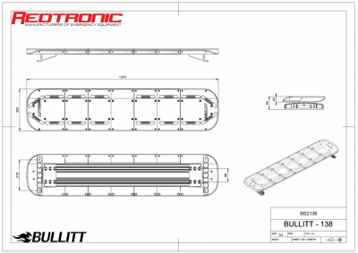 Mega-Flash Bullitt Plus - Fullbestyckad blåljusramp 11-30V