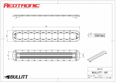 Mega-Flash Bullitt Plus - Fullbestyckad blåljusramp 11-30V