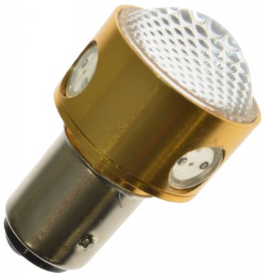 Diodlampa 12 V 4xhigh power. Röd med sockel BAY15d