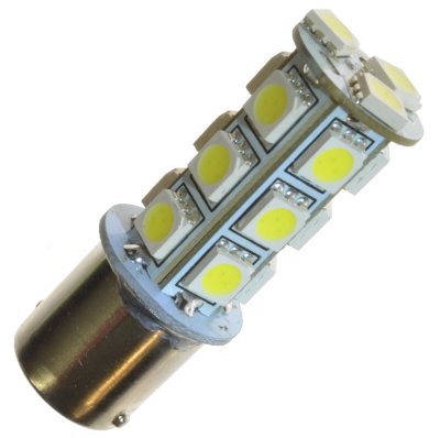 Diodlampa 12V 18xSMD 360° Röd BA15s