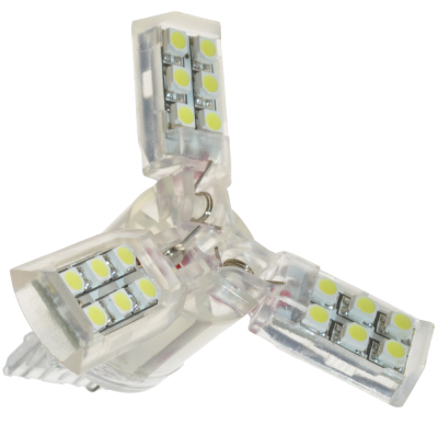 Diodlampa 12V 24xSMD Xenonvit 3-wing W21W