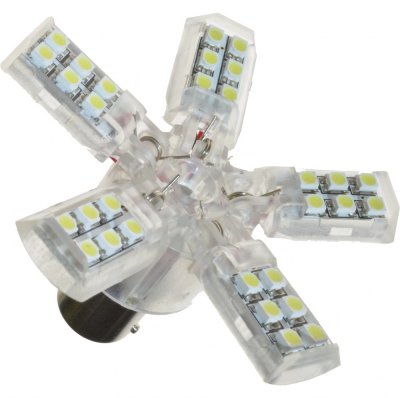 Diodlampa 12V 40xSMD 5-wing gul/orange BAU15s