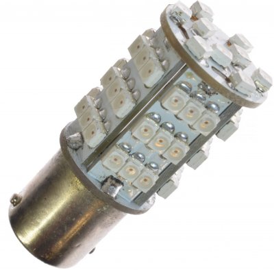 Diodlampa 12V 54xSMD Gul/Orange BA15s