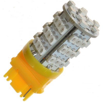 Diodlampa 12V 54xSMD Gul/Orange P27W