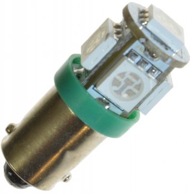 Diodlampa 12V 5xSMD BA9s