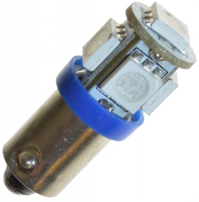 Diodlampa 12V 5xSMD BA9s