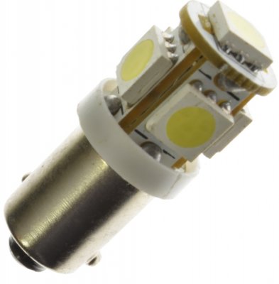Diodlampa 12V 5xSMD BA9s