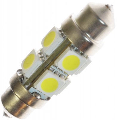 Diodlampa 12V 8xSMD Xenonvit 36mm spollampa