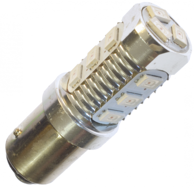 Diodlampa 24V 12xDiod Vit BA15s