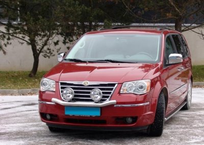 Extraljusfäste i Rostfritt (för 2 extraljus) till Chrysler Voyager 2009-