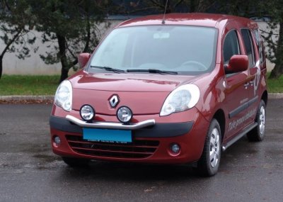 Extraljusfäste i Rostfritt stål för 2 extraljus till Renault Kangoo 2008-2013