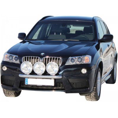 Extraljusfäste i Rostfritt stål för 3 extraljus till BMW X3 F25 2010-2017